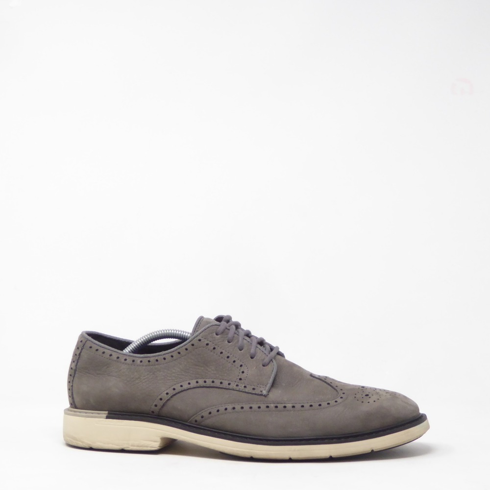 Cole Haan Mens Goto Wing Wingtip Oxford Grey Nubuck Grandseries C37687 11.5 M